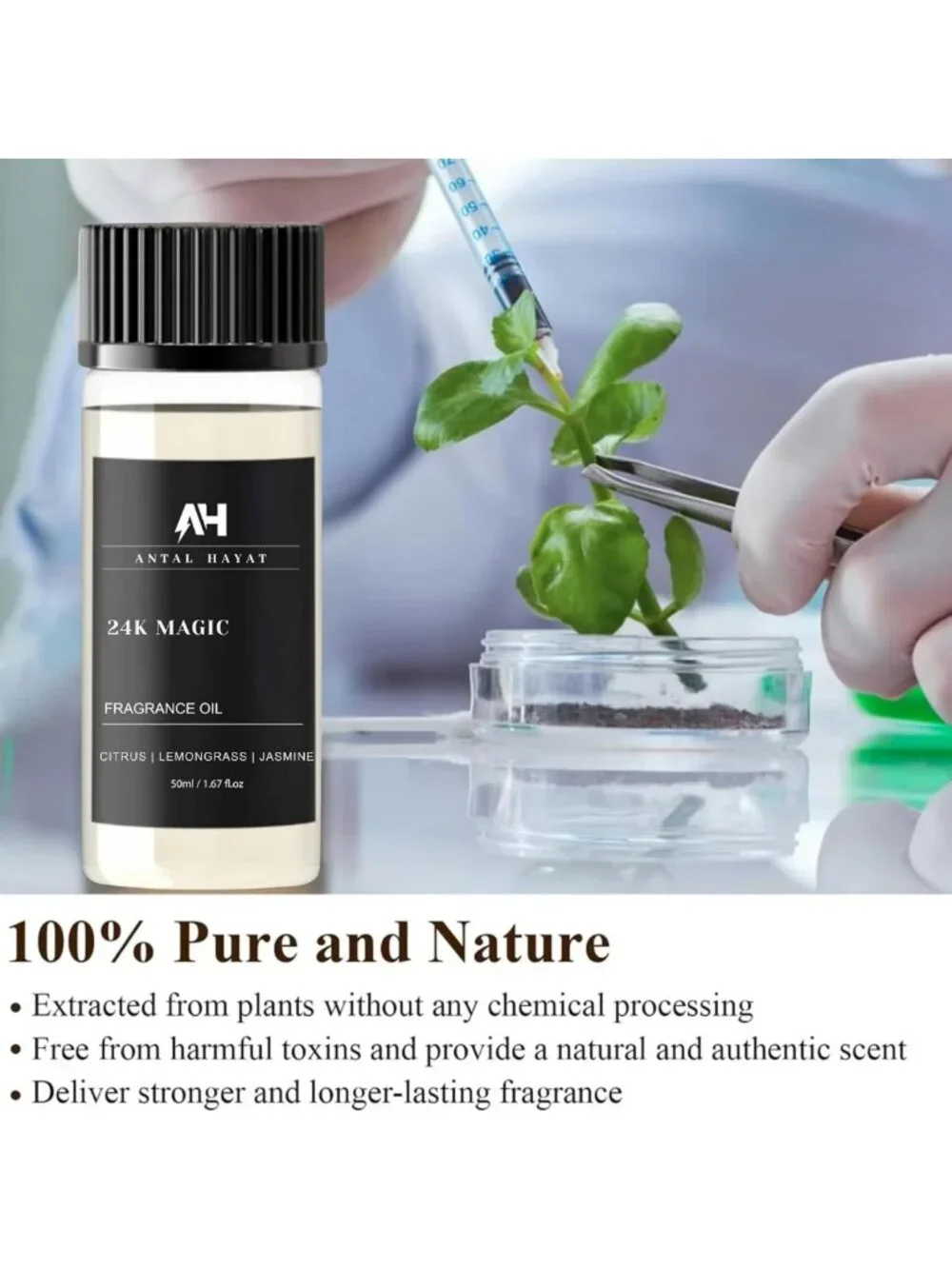 Luxury Aromatherapy Diffuser Oil 50ml - Citrus, Lemongrass & Jasmine Scent